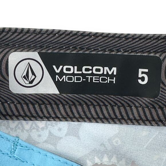 Volcom Mod Barnacle Medallion Scallop Print Board Shorts Little Boys Size 5 Med - Picture 6 of 7